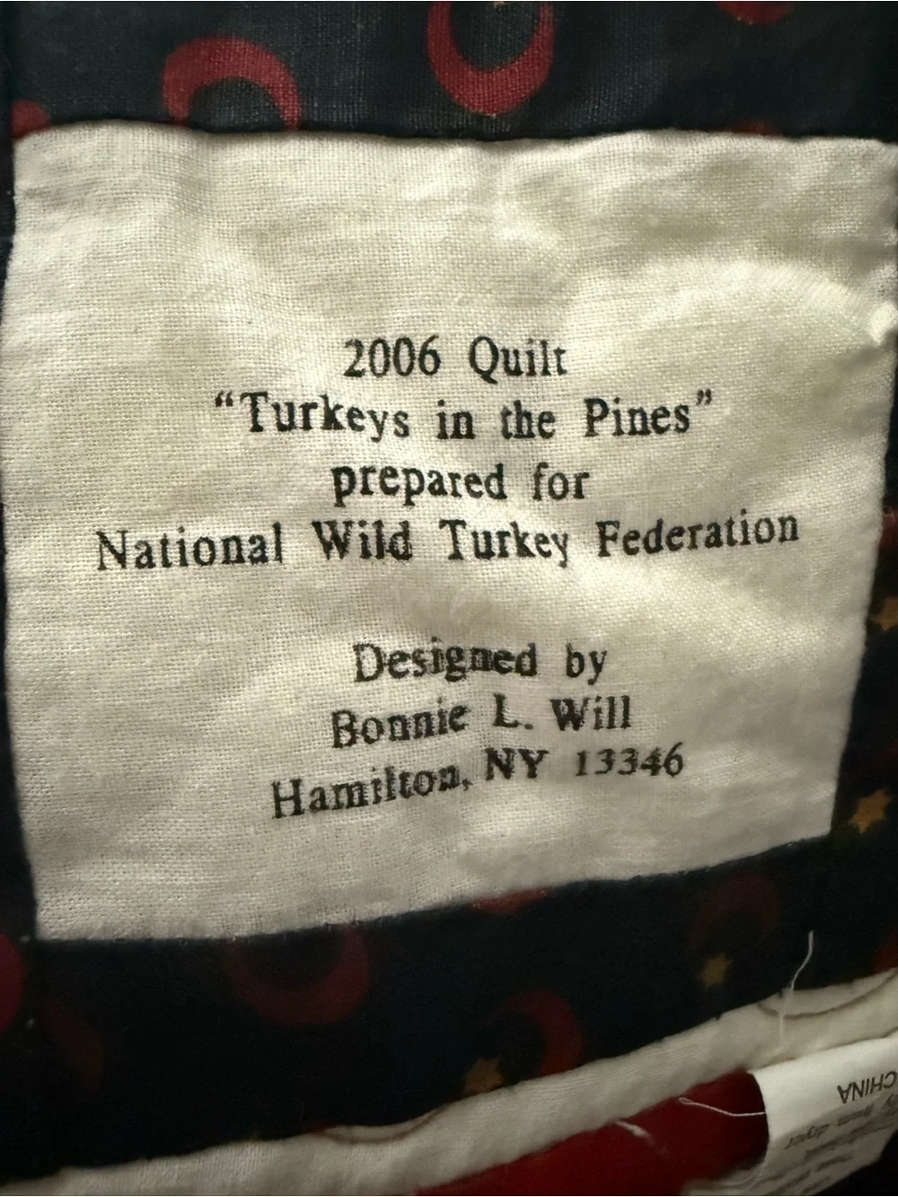 Vintage 2006 National Wild Turkey Federation NWTF Quilt 90